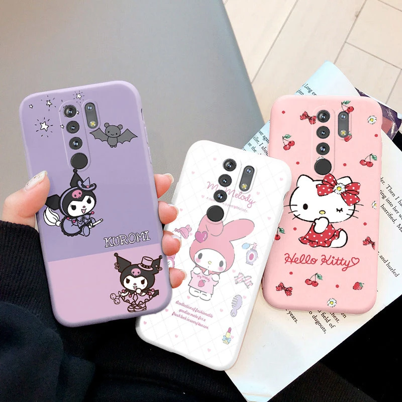 Cartoon Phone Case Kuromi Melody Cinnamoroll for Xiaomi POCO M2 Redmi 9 Back Cover Girl Boys for redmi 9 Anti-drop Silicone Case