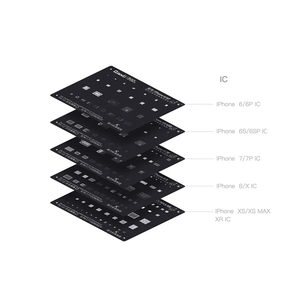 QIANLI roślin cyny czarny netto dla iPhone 6 6P 6S 6SP 7 7P 8 X XS XS MAX XR IC naprawy sadzenia cyny netto platformy