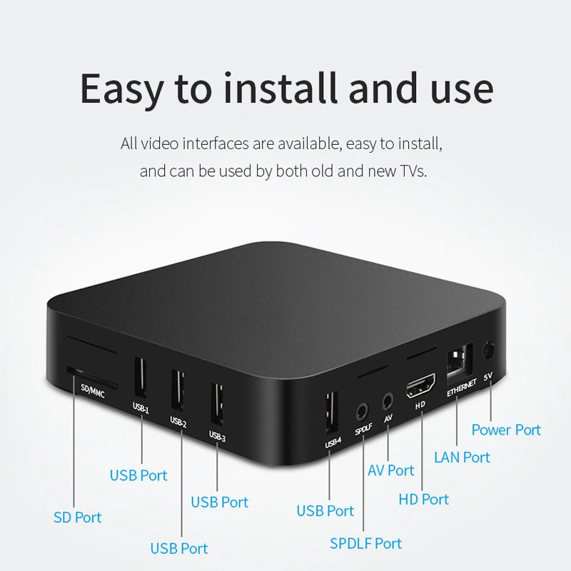   Smart Home Theater TV Box AllwinnerH313 Assistente Google Netflix Streaming Lettore multimediale Bluetooth