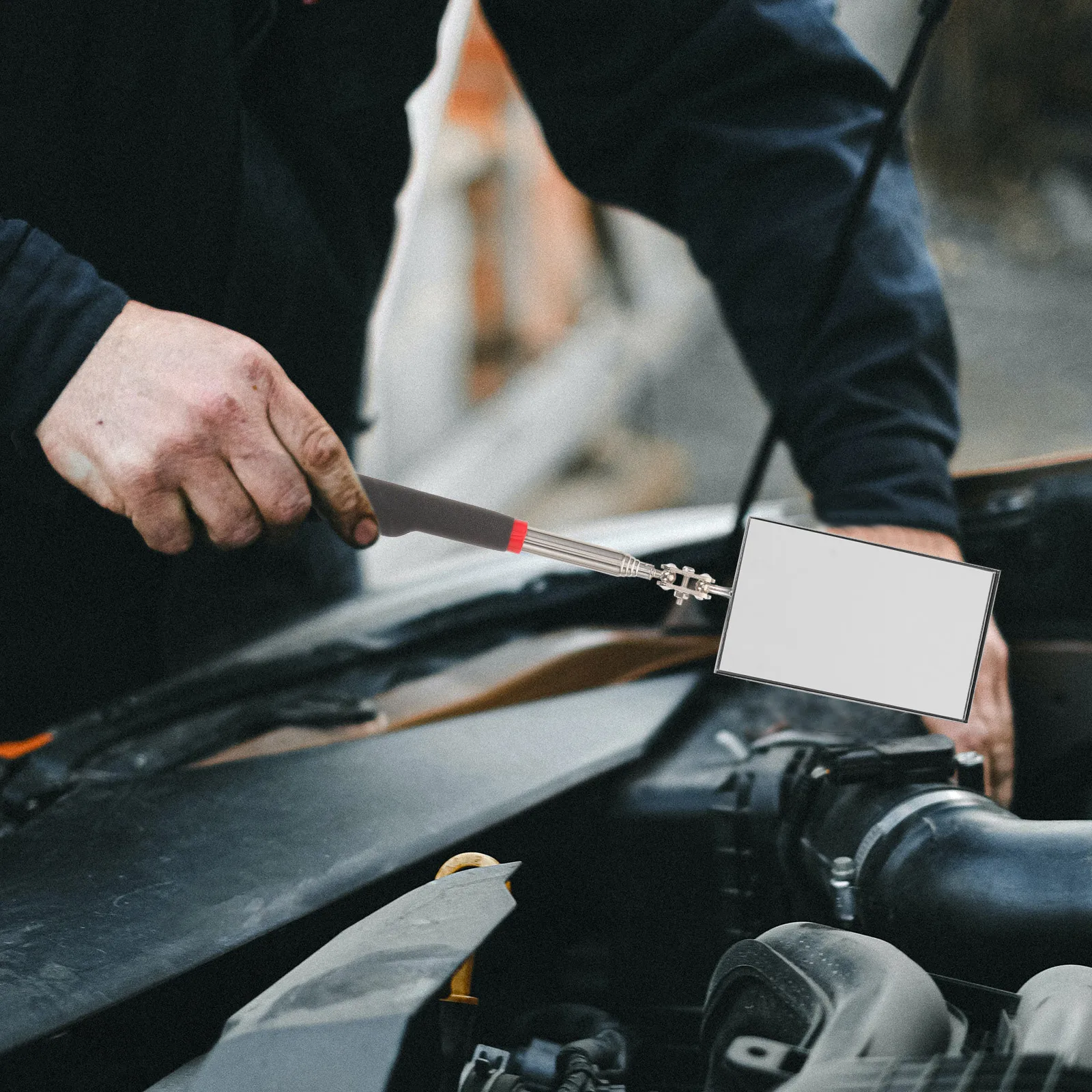 Espelho de inspeção telescópico ajustável hd mecânico espelho extensível ferramenta de reparo automóvel automotivo flexível visualização vara