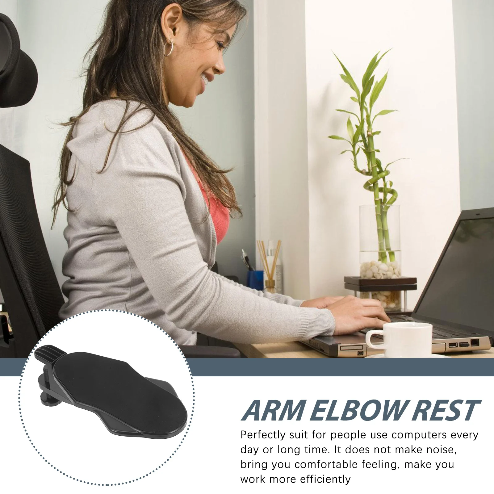 Creative Punch-free Computer Desk Hand Bracket Elbow Rest Arm Support Extender Tray for Wrist Office