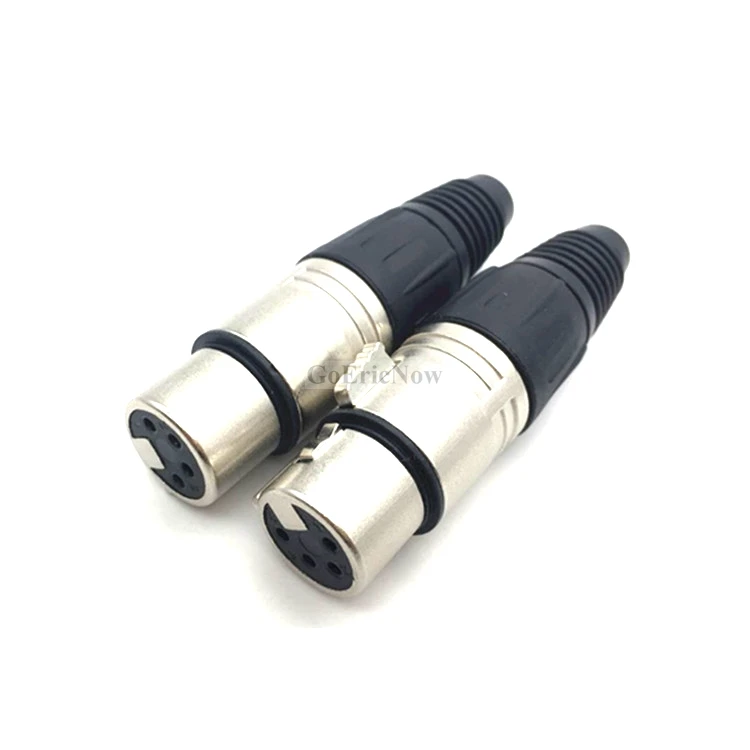 1 قطعة 3P 4P 5P 6P 7P XLR ميكروفون الصوت كابل التوصيل 4 دبوس XLR ذكر موصل سالب مدفع كابل محطات ل MIC لحام
