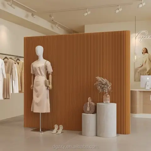 맞춤형 2025 신형 신축성 룸 디바이더, 휴대용 종이 전시 선반 조명 포함 벽걸이형