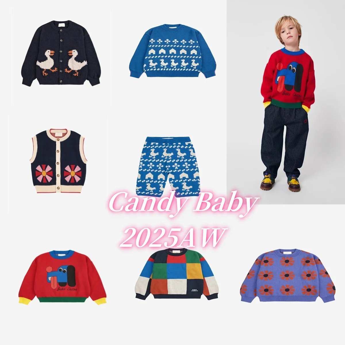

Kids Knitted Sweater 2025 Autumn/Winter New Boys and Girls Knitted Sweater Round Neck Hooded Warm Knitted Sweater Cardigan Coat