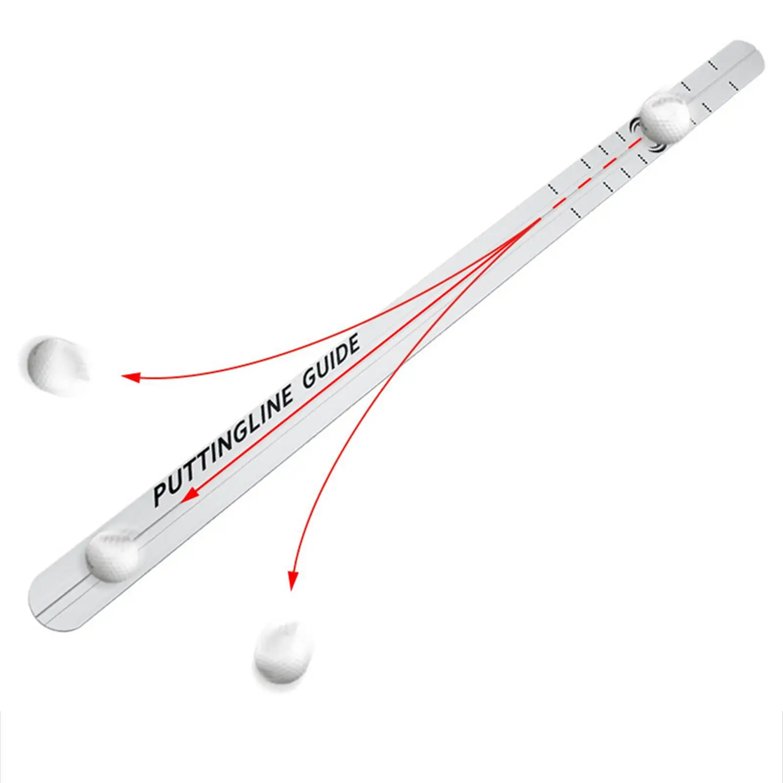 Golf Measuring Tool Putter Ruler Improves Alignment Maintains Forward Stroke Aid for Indoor Golf and Travel Practice