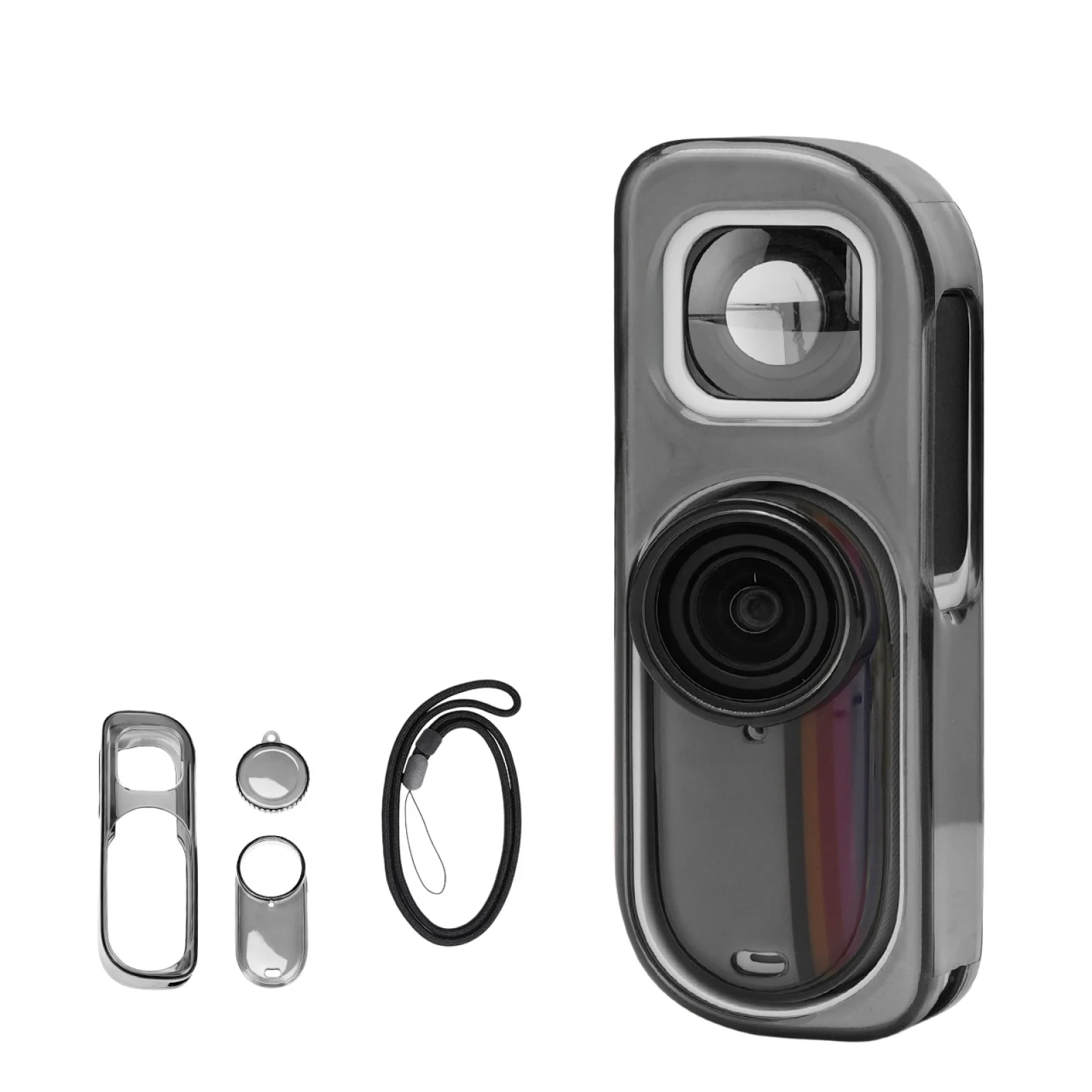 Protective Case for Insta360 GO 3S Retro Bundle,TPU Protective Cover with Lens Cap & Strap, Soft Skin Sleeve for Action Camera