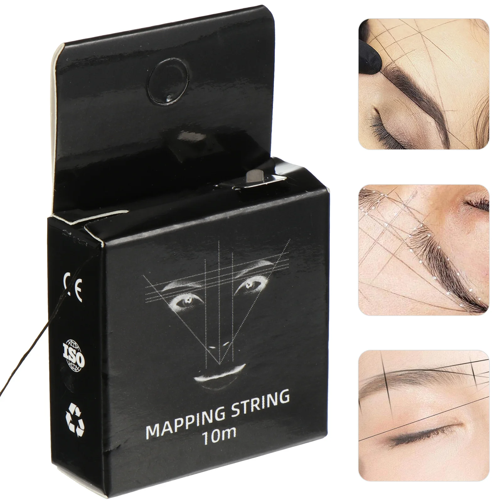 

Ink Pattern Embroidery Thread Ruler Tools Eyebrow Measuring Makeup String Microblading Mapping