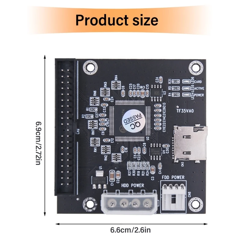 Karta pamięci F3KE na kartę adaptera IDE Karta pamięci na IDE 3,5-calowy 44-pinowy dysk twardy
