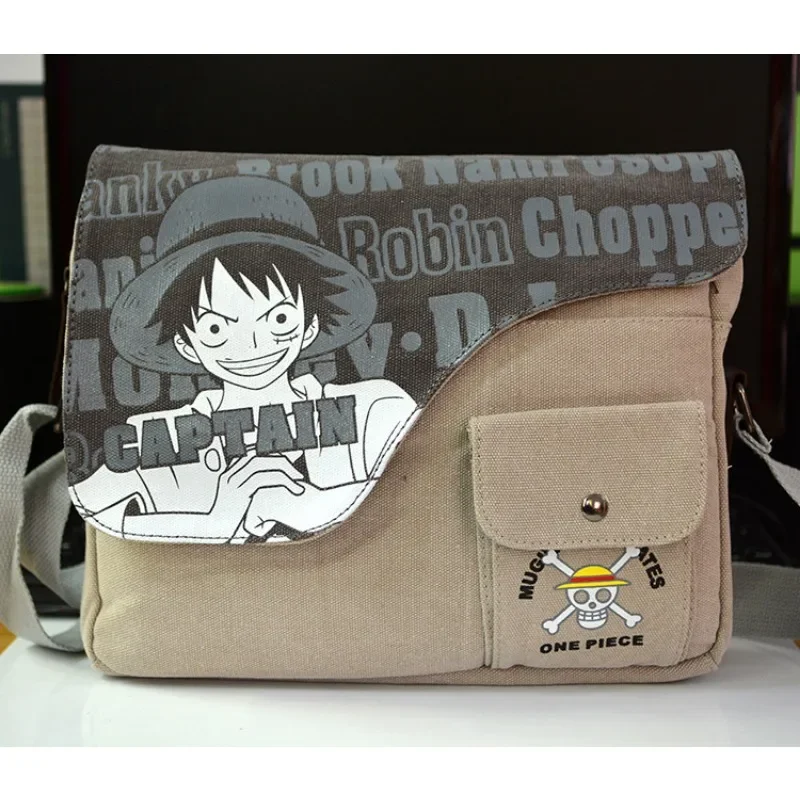 One Piece Anime Crossbody Bag Naruto Canvas Waterproof ShoulderStudents Capacity Portable Adjustable Wholesale