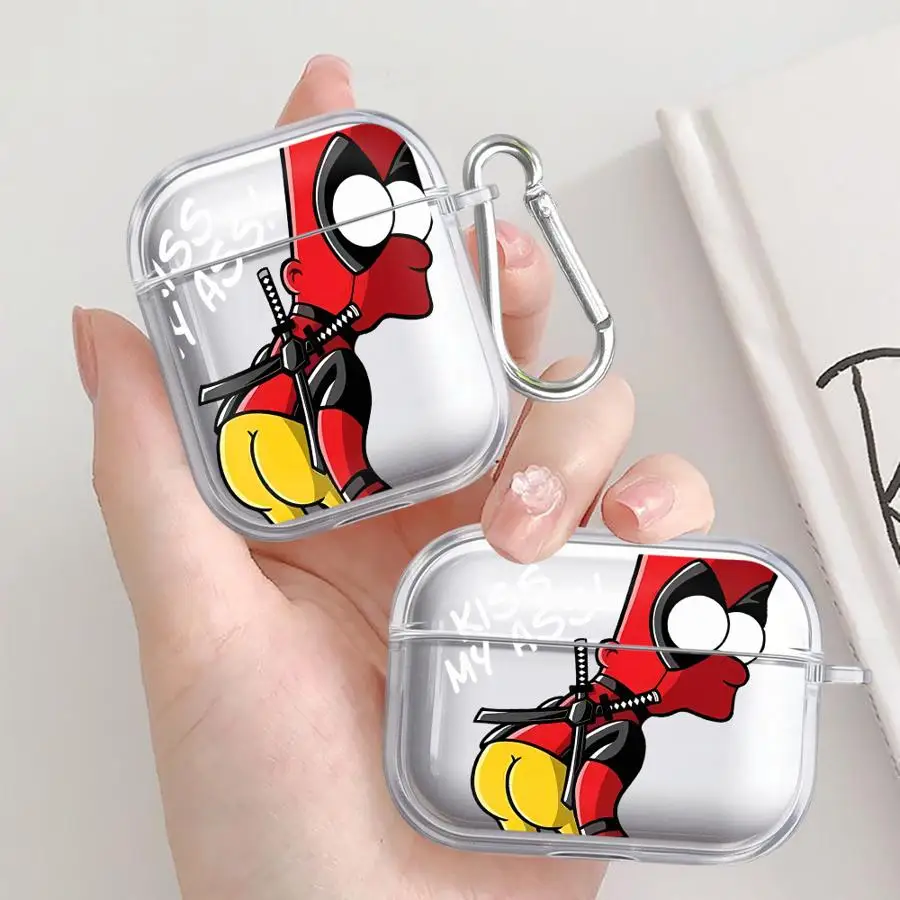 Funda para Airpods Pro2 3 2 1 Pro 4 Pro3, fundas transparentes para auriculares, funda The S-simpsons