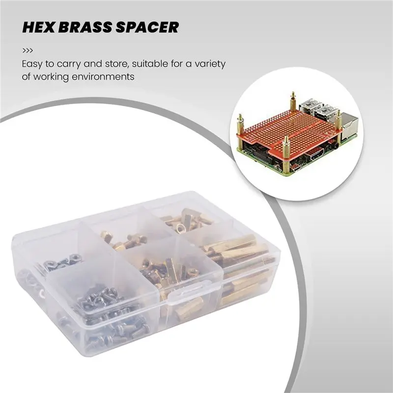 Ingenious-120Pcs Installation Tool For Raspberry Pi 4 Model B/3B+/3B M2.5 Series Hex Brass Column/Nuts+Screws Accessories Kit