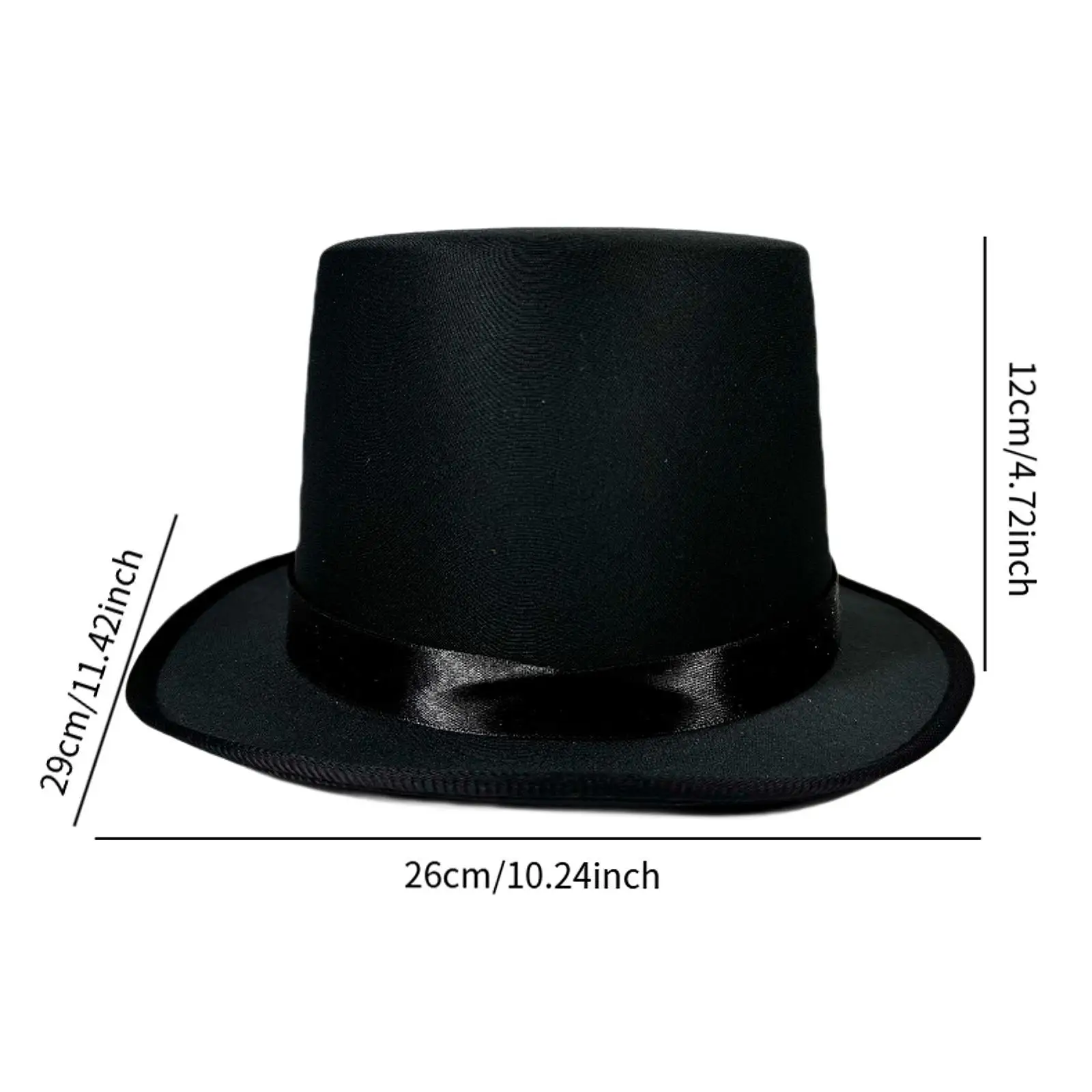 Top Hat Ceremonial for Women Men Party Accessory for Role Playing Themed Parties