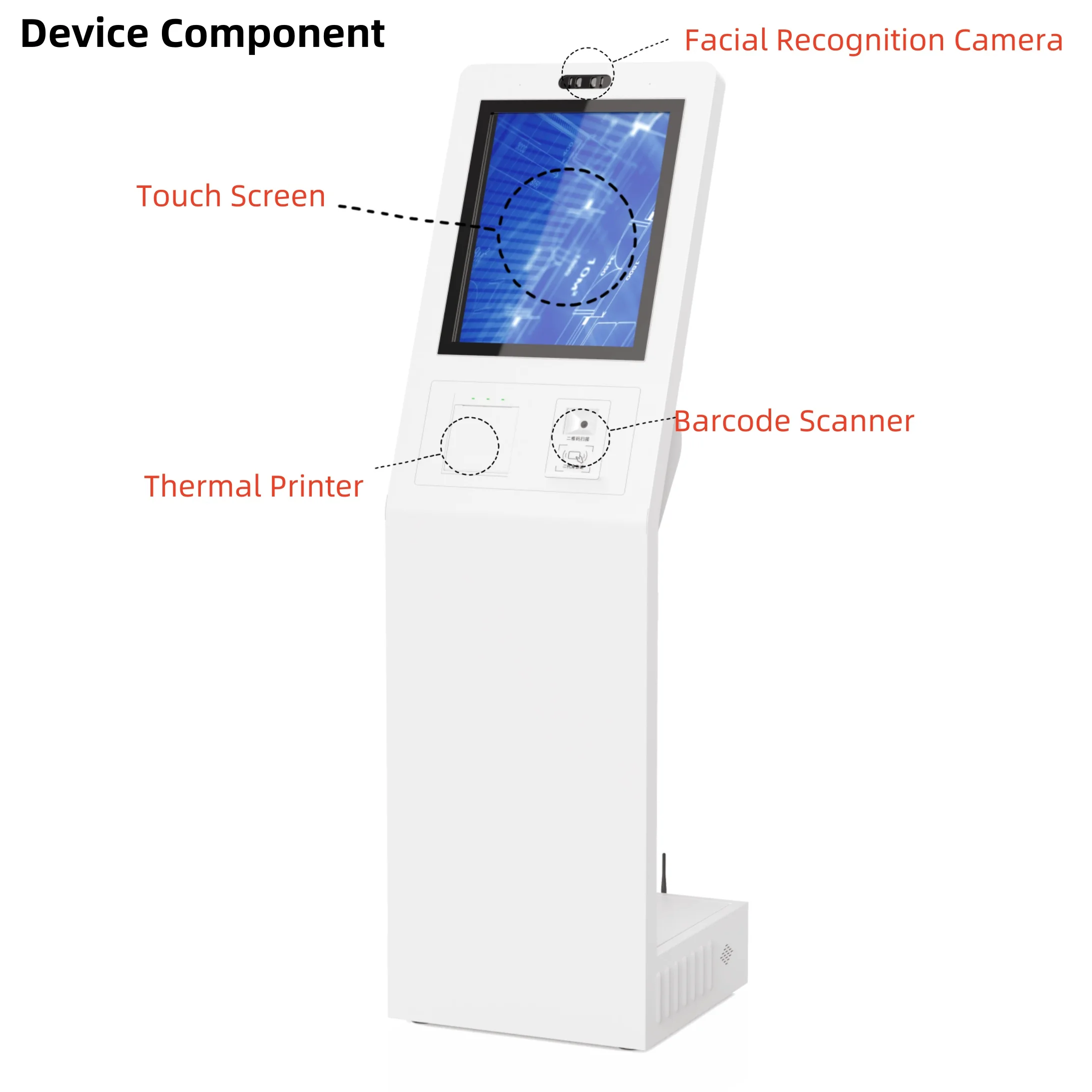 Touch Screen Online Appointment Booking System Digital Queue Management Self Service Kiosk For Library Hotel