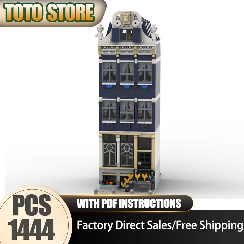 شارع المدينة عرض نموذج Moc بناء قناة الطوب # 1 نموذج التكنولوجيا وحدات كتل هدايا عيد الميلاد اللعب DIY مجموعات الجمعية #1