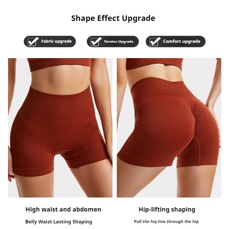 Women's High Waist Seamless Sports Leggings Plus Size Solid Yoga Pants Shorts Sexy Soft Sweatpants Running Workouts Panties