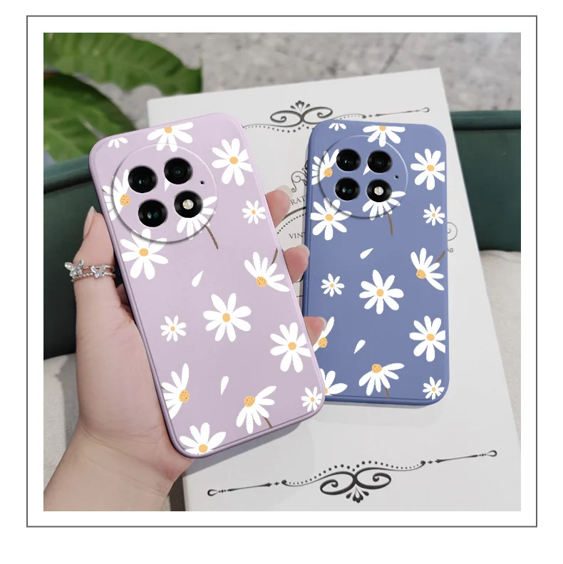 Charmante Gänseblümchen-Handyhülle für Oneplus 15 15R 13 13R 12 12R 11 10 10T 9R 9RT 9 8T 8 7T Pro Flüssigsilikon-Cover – Detail 3