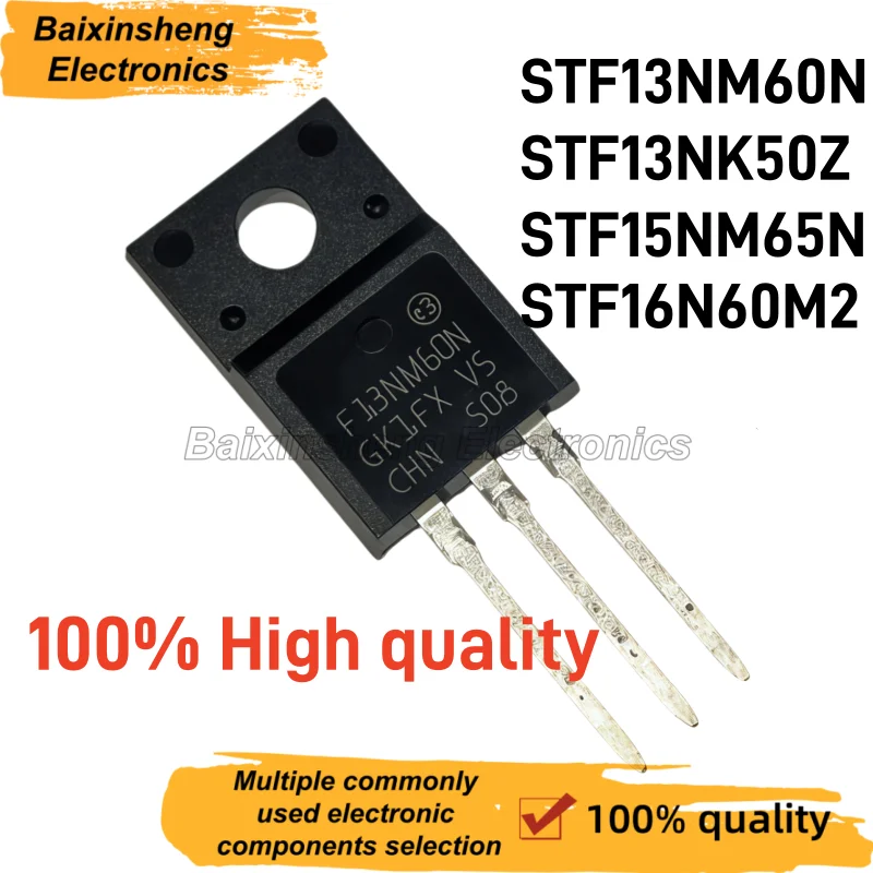 10PCS 100% High quality 13NM60N STF13NM60N F13NK50Z STF13NK50Z 15NM65N STF15NM65N  16N60M2 STF16N60M2 TO-220F MOSFET