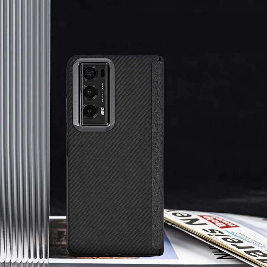 Genuine Real Carbon Fiber Slim Magsafe Case For Honor Magic V2 MagicV2 Matte Ultra Thin Hinge Axis Flip Bulletproof Armor Cover