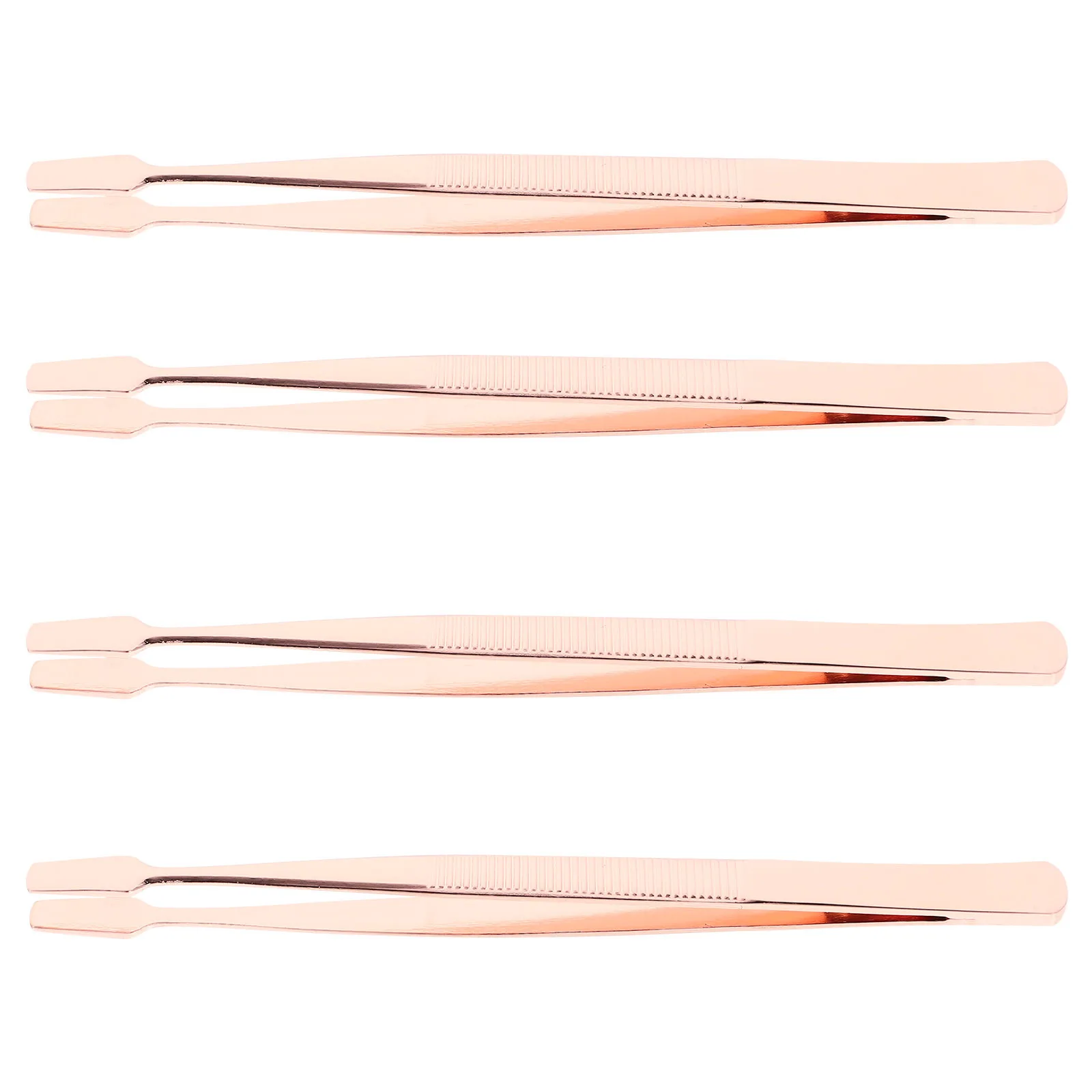 4-teilige Stempelpinzette aus Edelstahl, Präzisions-Wimpernverlängerungs-Wimpernapplikator, multifunktionales Design, einfach zu bedienen