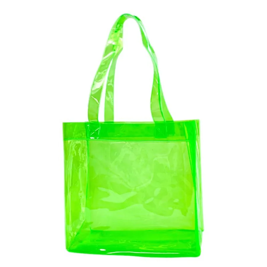 

1pcs of Large Tranrent Pvc Sop Clear Tote Bag wit and Beac Bags Work Beac