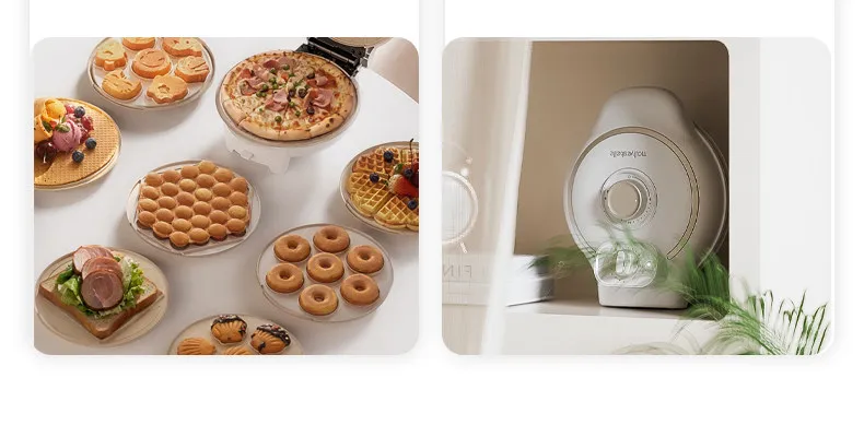 Timed Multifunctional Baker Waffle Roll Sandwich Breakfast Griddle