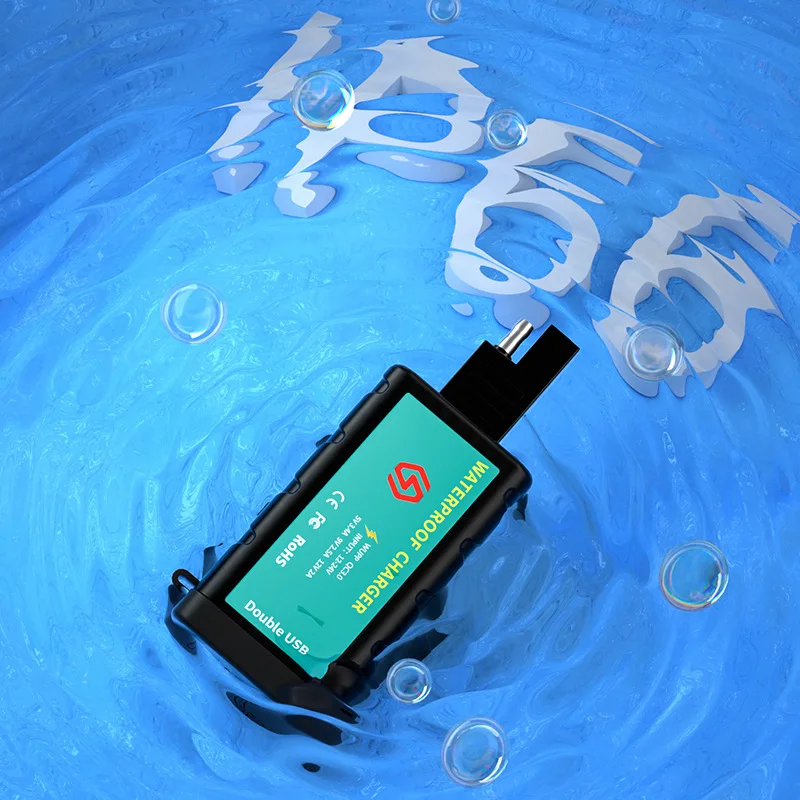 Motorcycle 12V USB Charger Waterproof Switch With Voltmeter Fast Charging Adapter SAE To USB Type-C Socket Motorbike Accessories view 2
