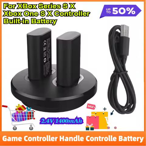 1400mAh Battery for XBox Series Xbox One S X Controller Built-in Battery Rechargeable Battery Gamepad Game Console Accessories