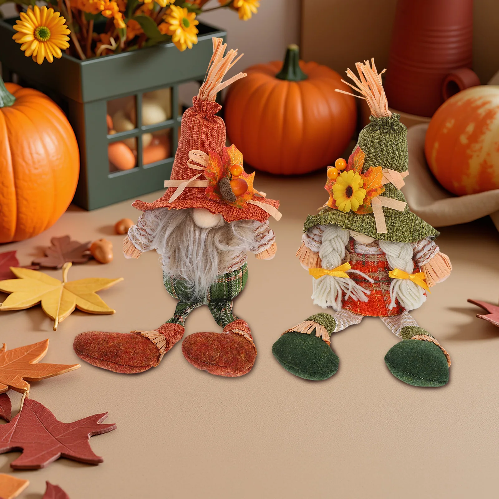 

2pcs Gnome Autumn Gnome Living Room Dining Table Desktop Adornments Thanksgiving Gnomes s Home Small Gnomes