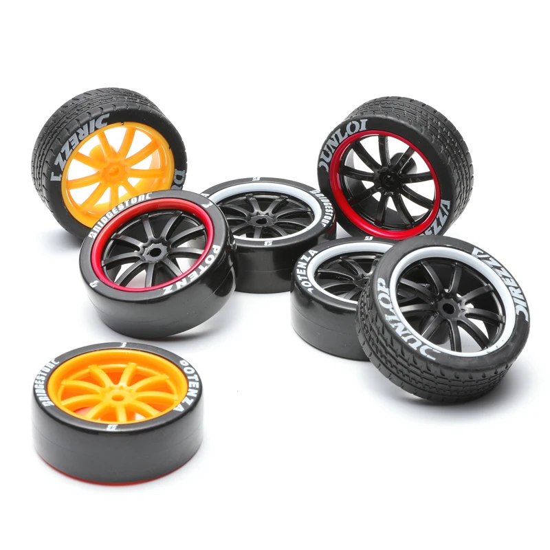 KAMTOM1/16remote control car parts tools spare rubber tire drift tire tail wing decoration lithium battery charging cable bumper