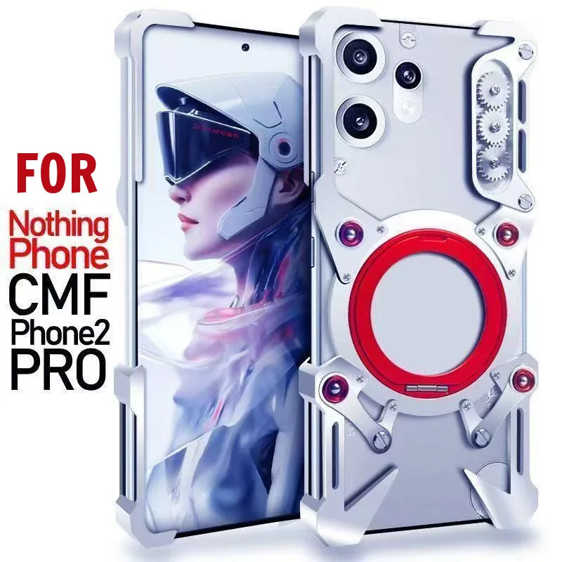 Imagen 4: Funda de metal resistente a golpes para Nothing Phone 3A 2A Plus 3 2 Pro, carcasa de aluminio, cubierta protectora para Nothing Phone One