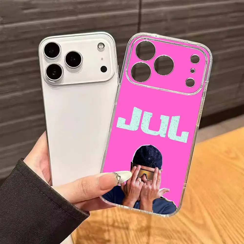 Hot R-Rapper J-JUL Cool Transparent Phone Case For IPhone17 16 15 14 13 12 11 Pro Max Plus Soft Cover