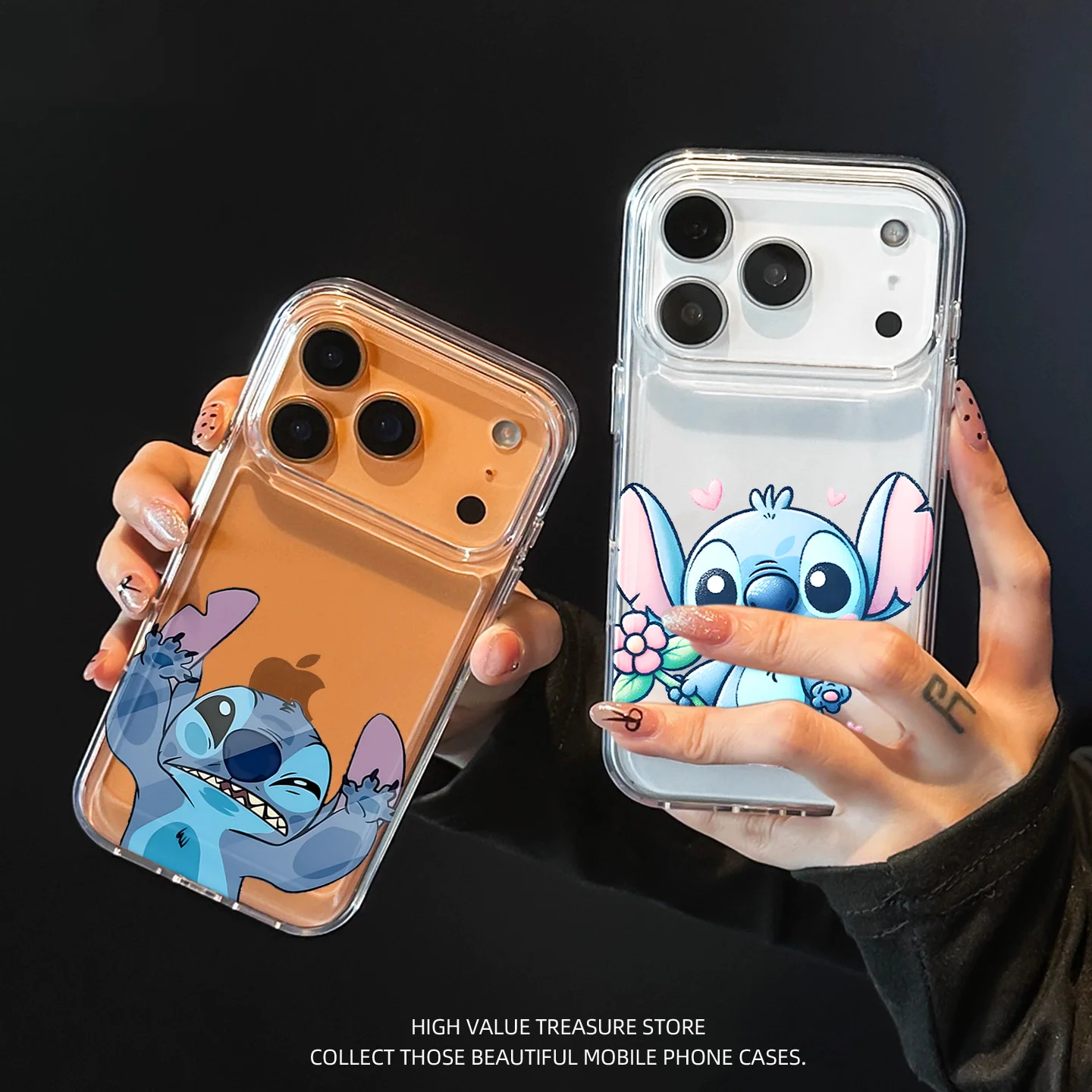 Miniso 2026 جديد غرزة جماليات مضحكة واضح حالات الهاتف آيفون 17 برو ماكس 12 13 11 16 15 14 17 زائد للصدمات بولي TPU كوكه #4