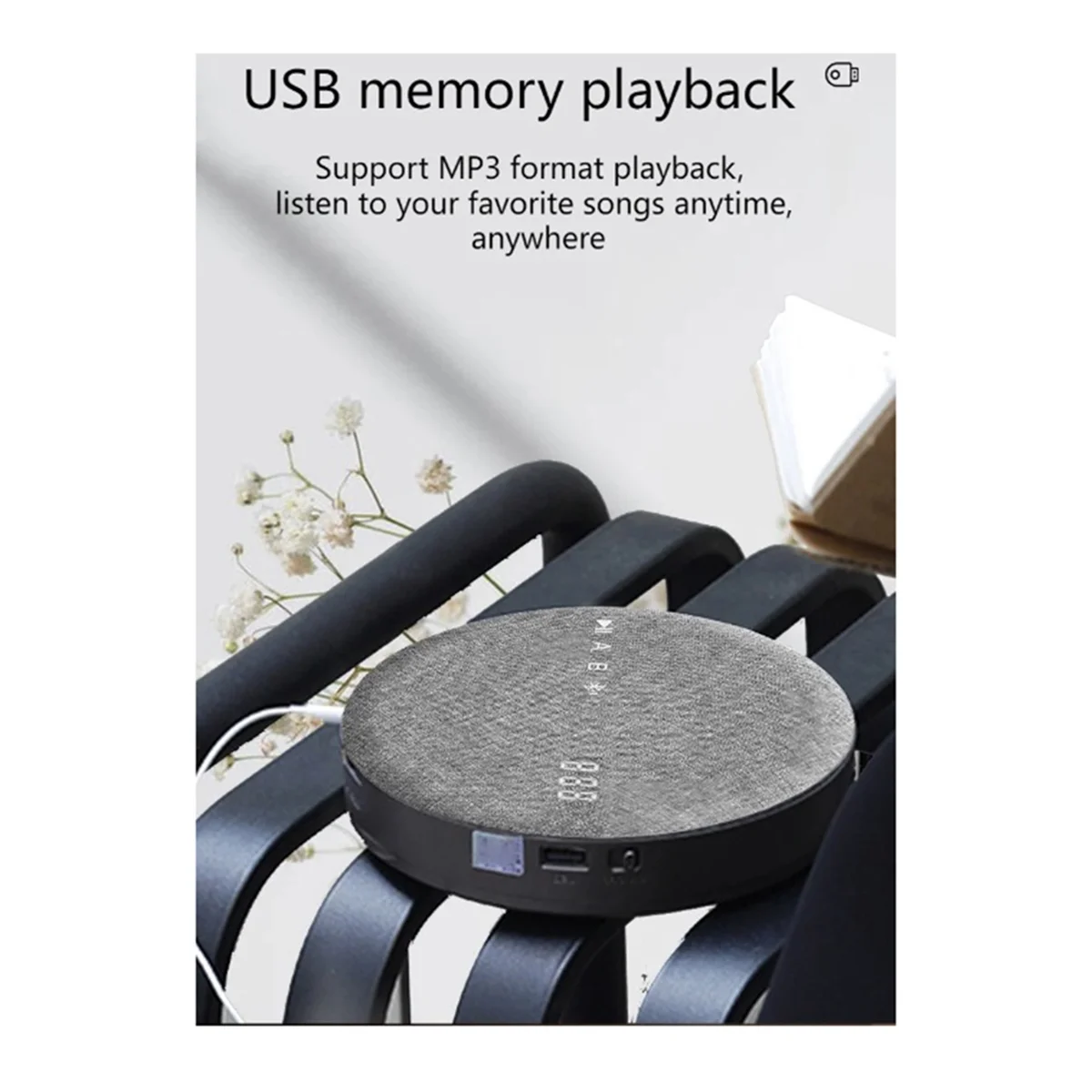 ABNP Multifunctional CD Player DVD/VCD Video Wireless Bluetooth USB Reading Player Built-in Speaker Rechargeable Audio Player