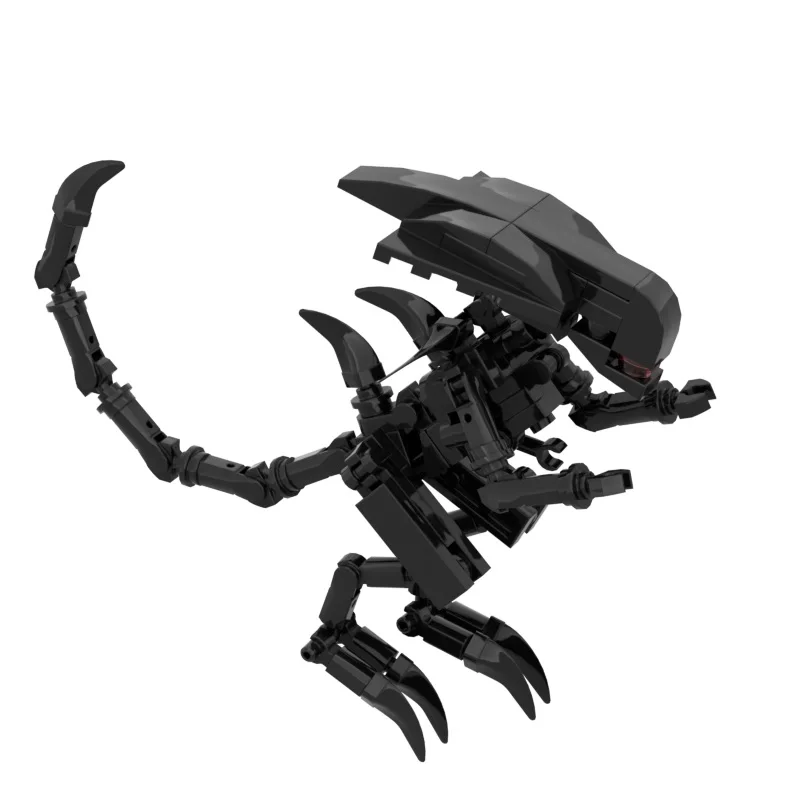 MOC Mini Alien Monster Building Block Small Part Assembly Toy Gift Desktop Ornament Model DIY (Parts Pack/Electronic Manual)