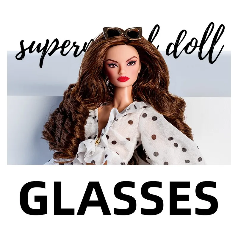 Original Design Cool Girl Fashion Glasses 30cm Supermodel Doll Jewellery Accessorie Sunset Amber Glasses For 1/6 FR FR2 Doll Toy