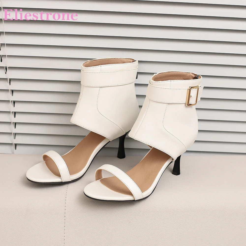 

2026 Summer Fashion Women Sandals Round Toe High Thin Heel Oversize Lady Dress Shoes Big Plus Size 13 45 48 50
