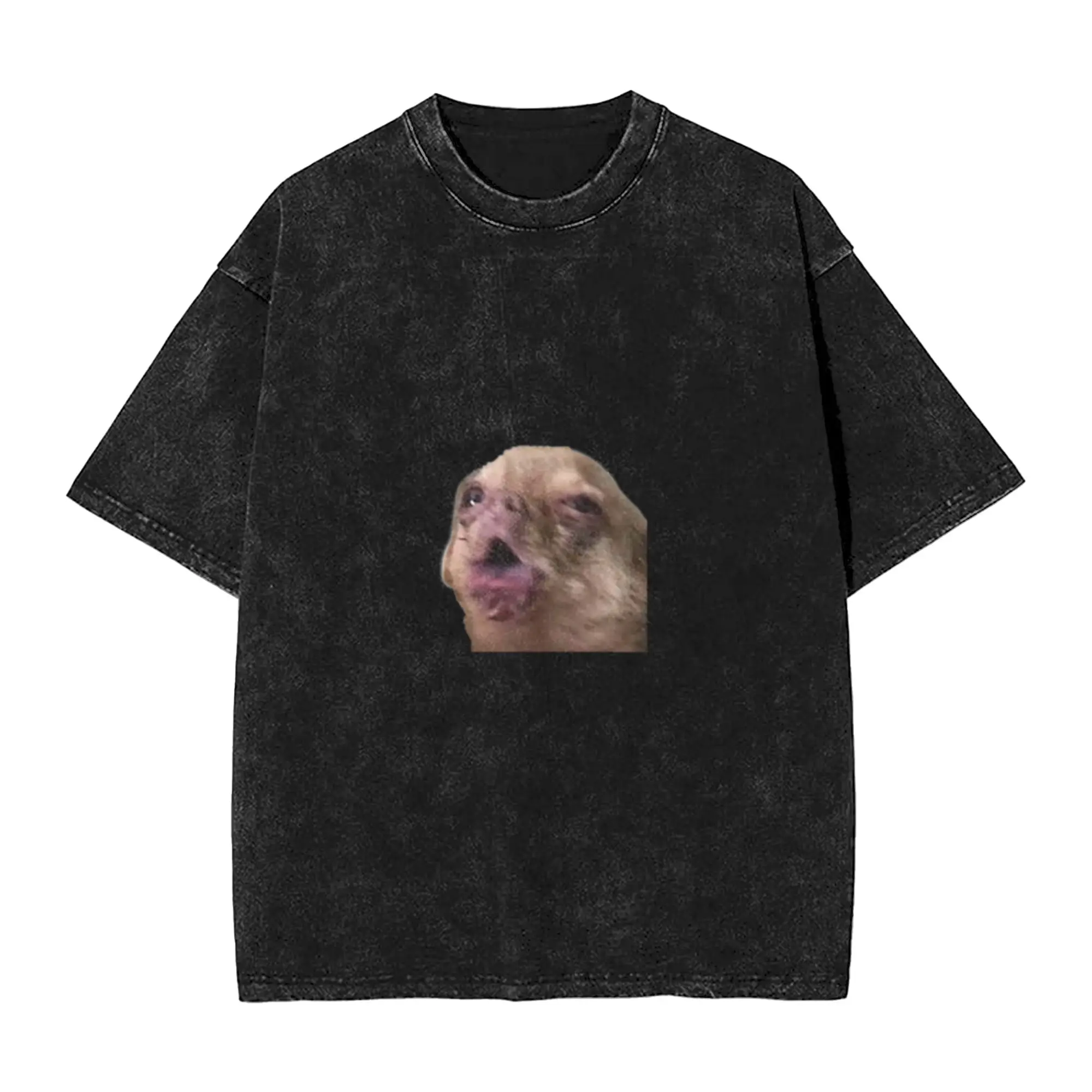 coughing chihuahua Unique Trendy A Washed T Shirt Men's Women's Oversized Cotton Tees Tops