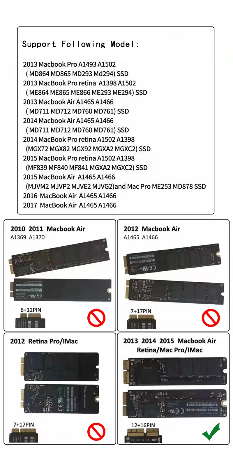 MacBook SSD-Gehäuse NVME M2 SSD-Gehäuse-Adapter für Apple MacBook Air Pro Retina 2013 2014 2015 2016 2017, USB 3.2 auf MAC M.2-Box – Detail 11