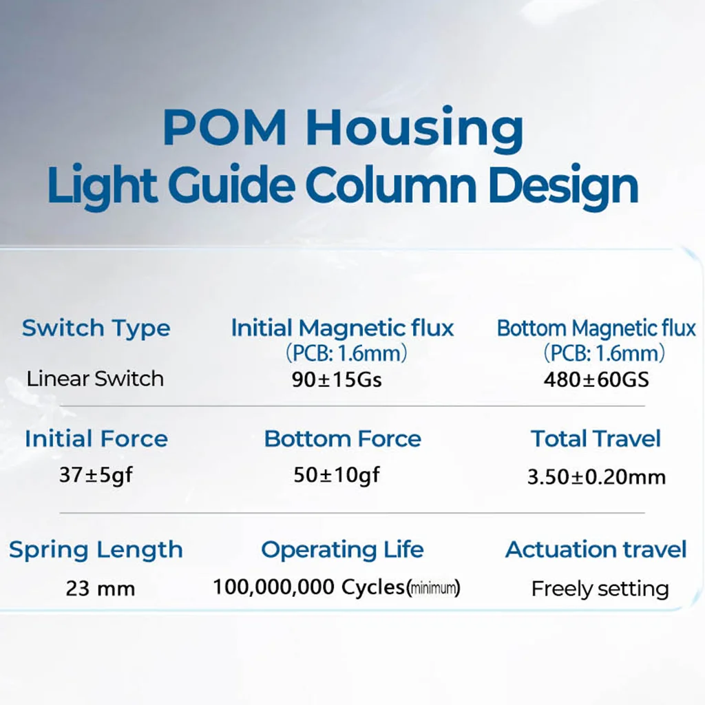 Unionwell Hunyuan التبديل المغناطيسي RGB الخطي N52 لوحة المفاتيح الميكانيكية المغناطيسية ATK 68 RX مشحم RT0.001 23 مللي متر مفاتيح الربيع