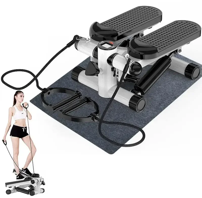 Stair Stepper with Resistance Band or Full Body Workout Step MachineW/LCD Monitor