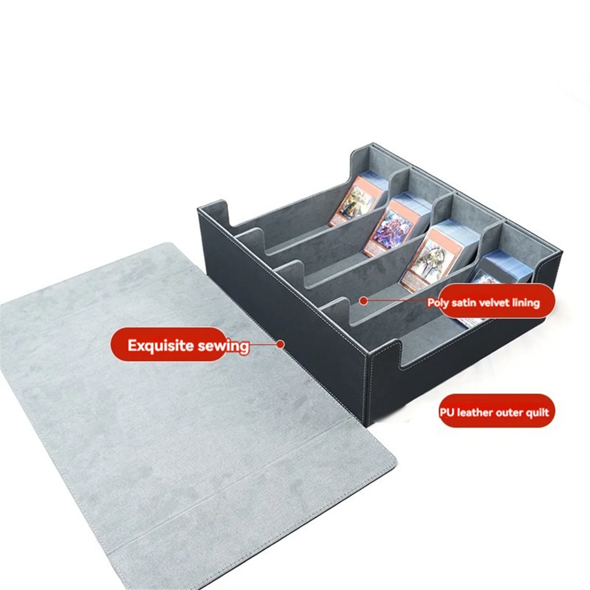 

AA44M Card Storage Box for Trading Cards with Viewing Window for Magic Game Cards,Card Deck Case Card Holder Blue