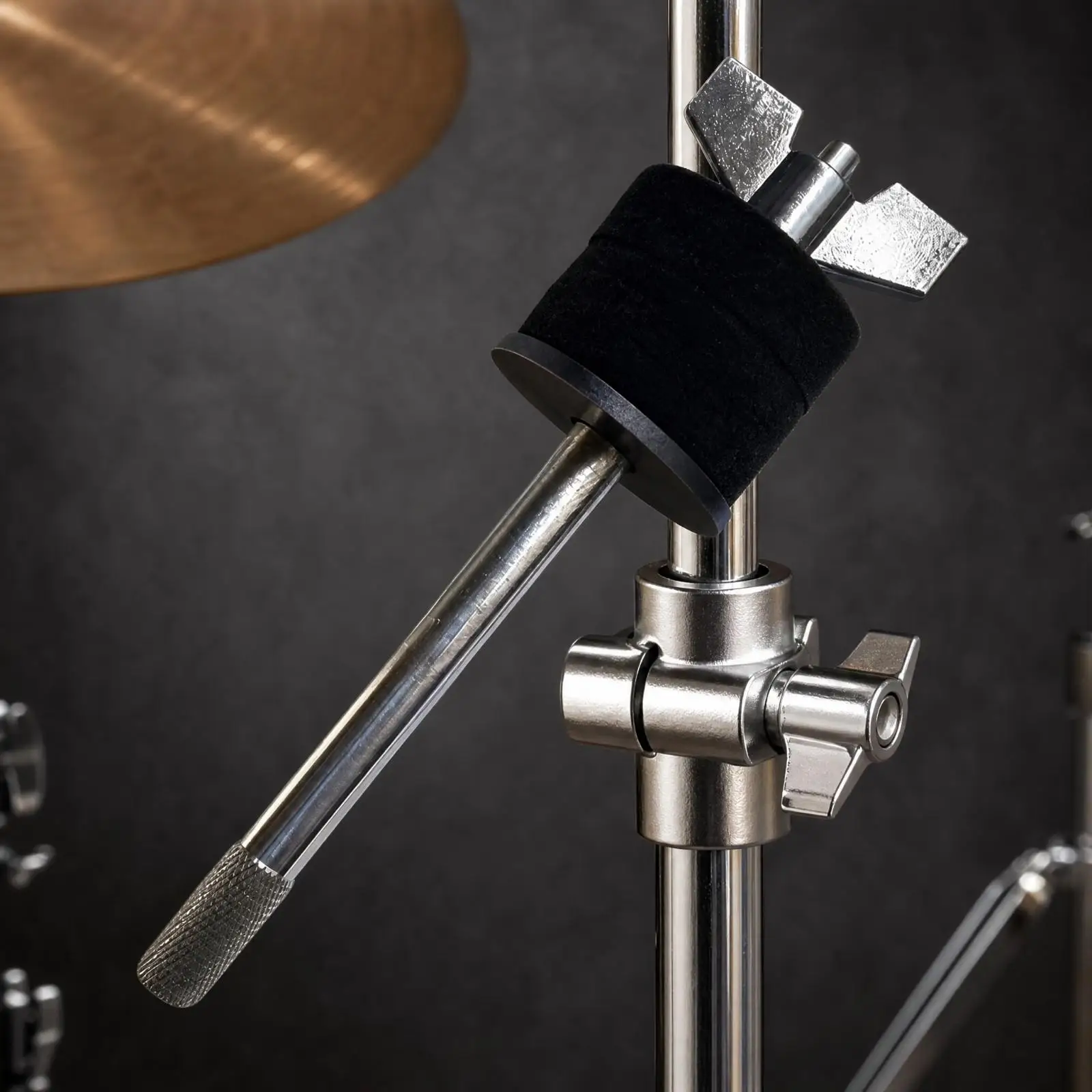 Cymbal Stacker Mount for Cymbal Stand Steel Material with Metal Fastener and Grip Section for Extra Cymbal Addition to Drum Kit