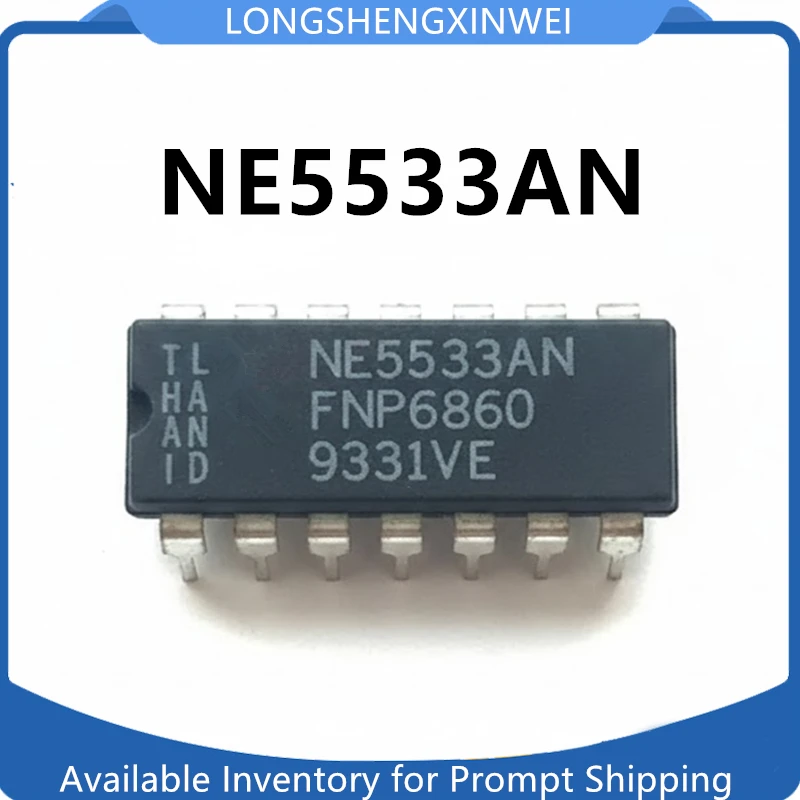 1PCS New NE5533AN NE5533 DIP14 Original Low-noise Dual Core Operational Amplifier Chip in Stock