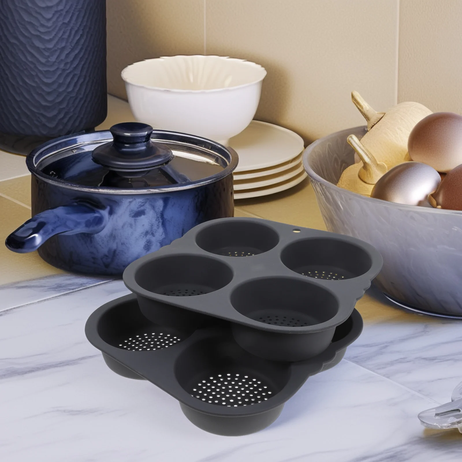 

2 шт. формы для булочек для гамбургеров, антипригарные силиконовые 4 полости, круглая форма для гамбургеров, кухонная форма для выпечки, сковорода для булочек для гамбургеров