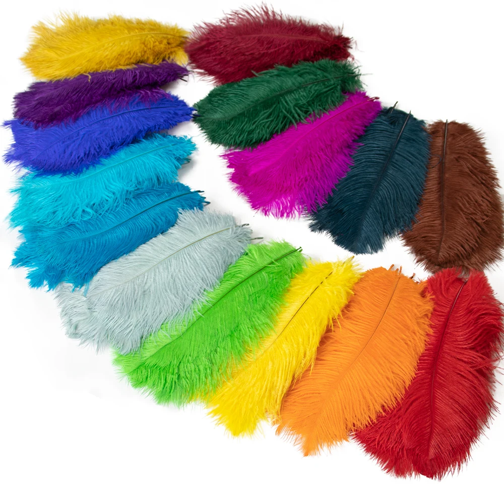 10Pcs Natural Ostrich Feathers 15‑40cm Fluffy Decor Plumes for Wedding Carnival Costume DIY Craft Home Party Decoration Material