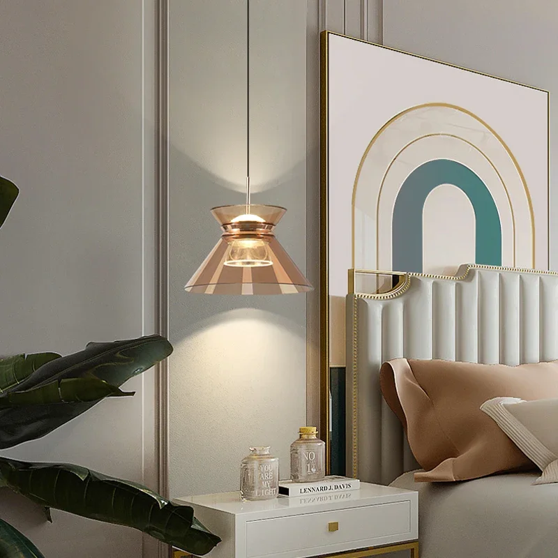 

Creative LED Chandelier Pendant Light Acrylic Lampshade Hanging Pendant Lamp for Dining room Kitchen Bedside Living room Bedroom