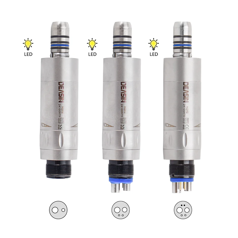 D-ental oświetlenie LED niskoobrotowy silnik pneumatyczny z mikrogeneratorem prądu typu E 2/4/6 otworów wewnętrzne narzędzia stomatologiczne z natryskiem wody