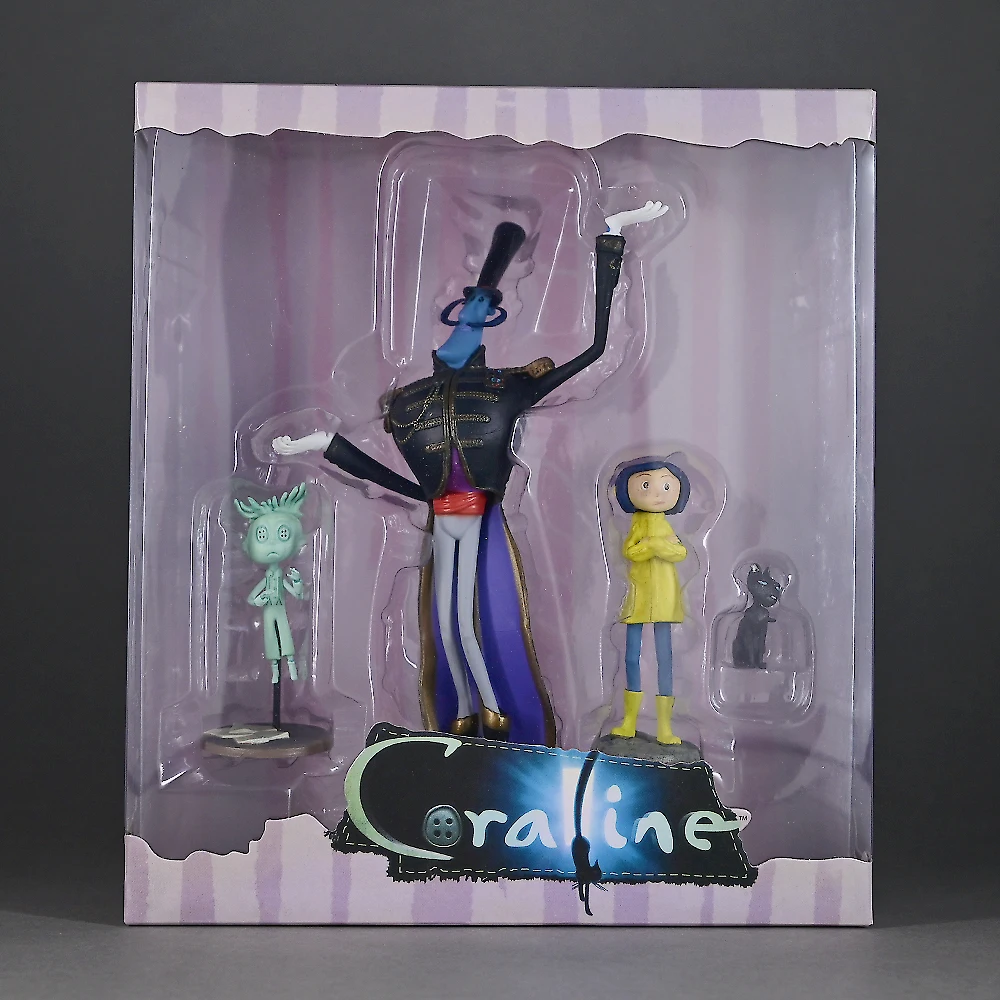 4pcs/set New Movie Coraline Figure Model Dolls Toys 3-15cm