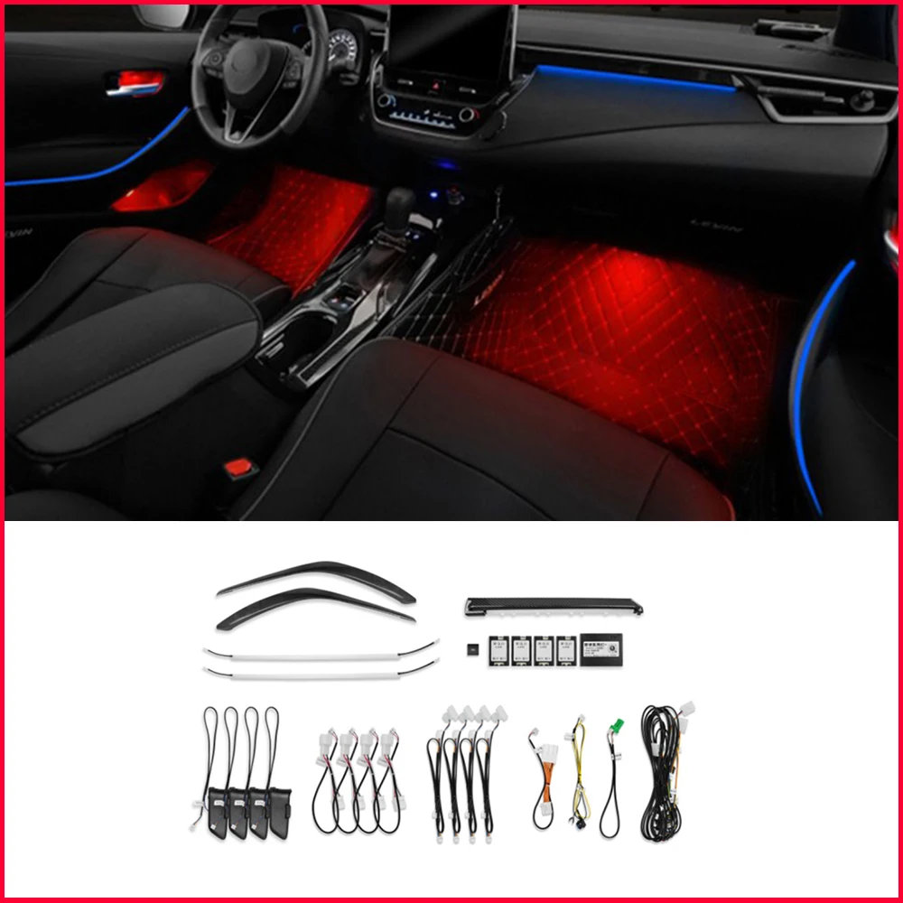 

64 Colors LED Center Console Ambient Lamp For Toyota Corolla 2019-2021 Dashboard Car Door Handle Atmosphere Light