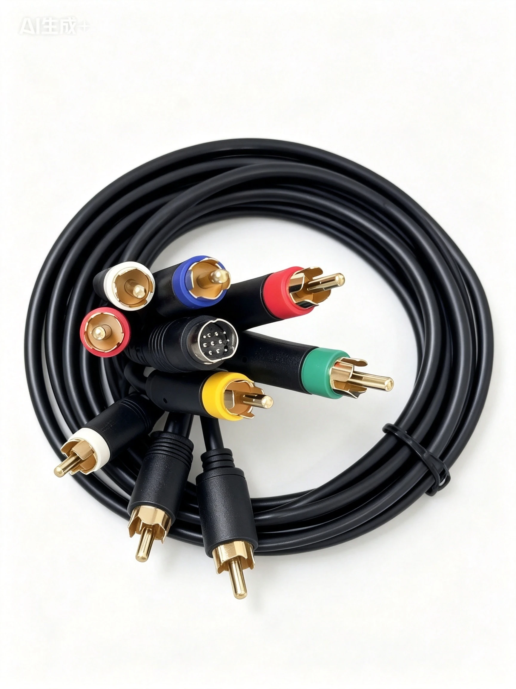 RGBS RGB Cable for Sega MD1 MD2 Saturn Dreamcast - DB9 to RCA AV Video Audio Cord Replacement view 4